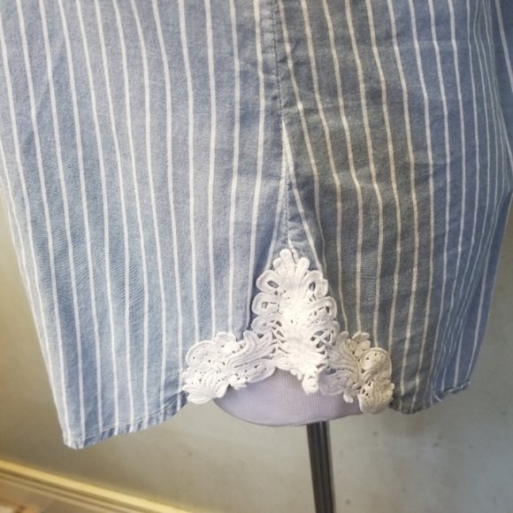 C&C California striped embroidery detailing size Small Petite (243) - Picture 4 of 8